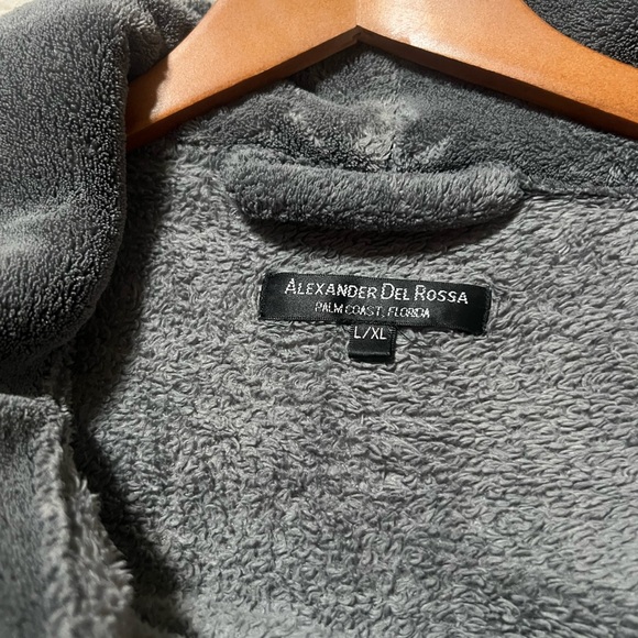 Gray Plush Women's Robe - Picture 2 of 3